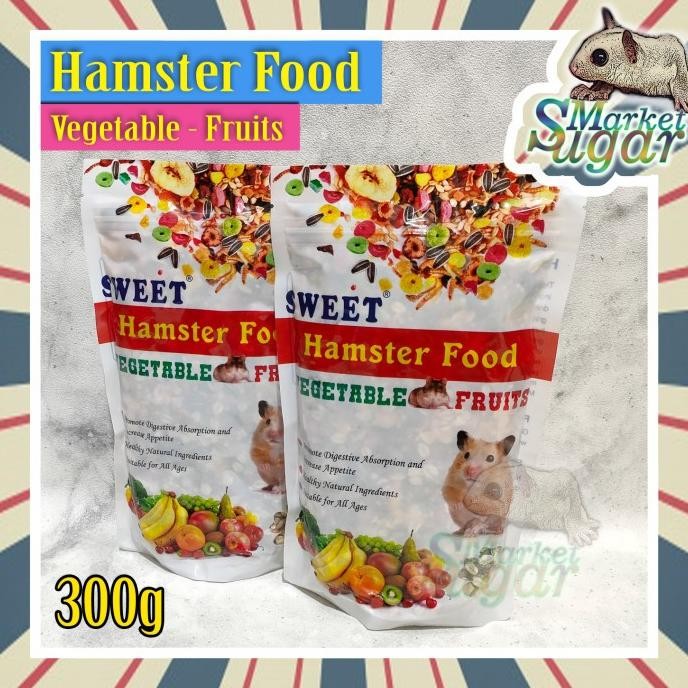 Siap Kirim Hamster Food Fruits Vegetables - Seafood - Makanan - Pakan - Import