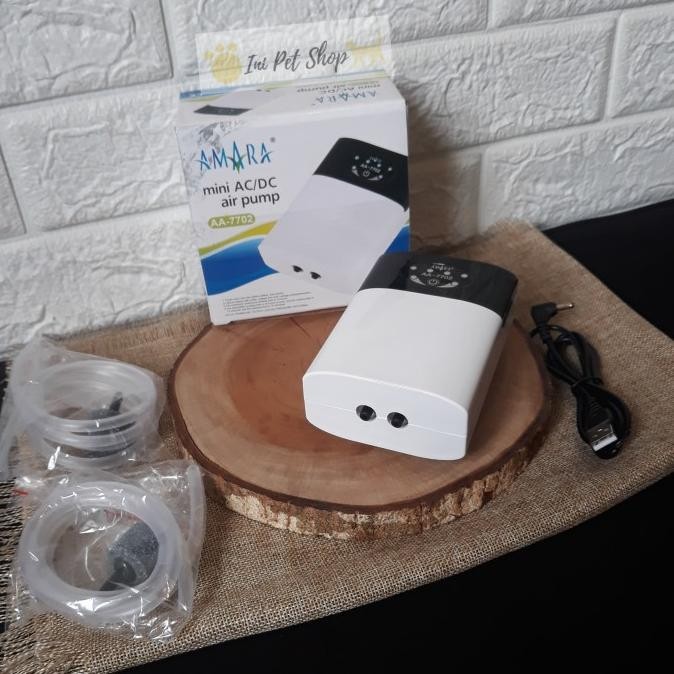 DISKON AMARA MINI AC/DC AA 7702 2LUBANG AMARA MINI AERATOR AA7702 AIR PUMP
