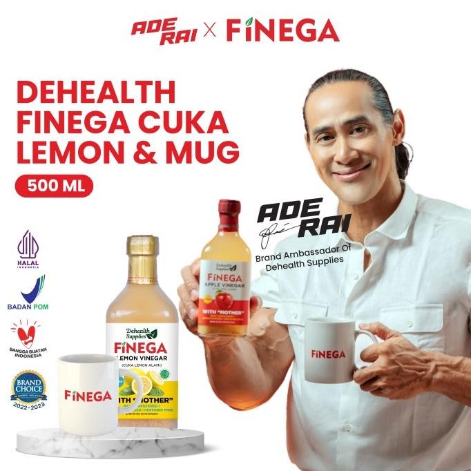 

STOK TERBATAS ADE RAI X FINEGA BUNDLING ( CUKA + MUG ) 500ML BOTOL KACA