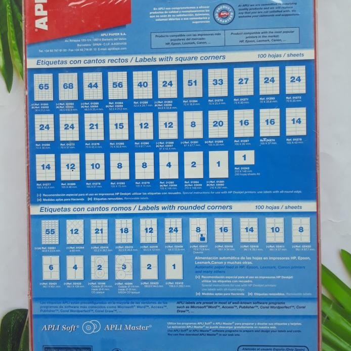 

ready APLI Sticker Labels Stiker Label 100 Sheets ukuran A4 murah