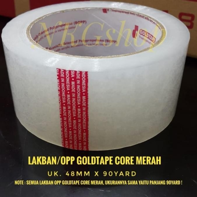 

ready Lakban Goldtape/OPP Goldtape dus merah 2" 48mmx90y (min 1dus = 72roll) murah
