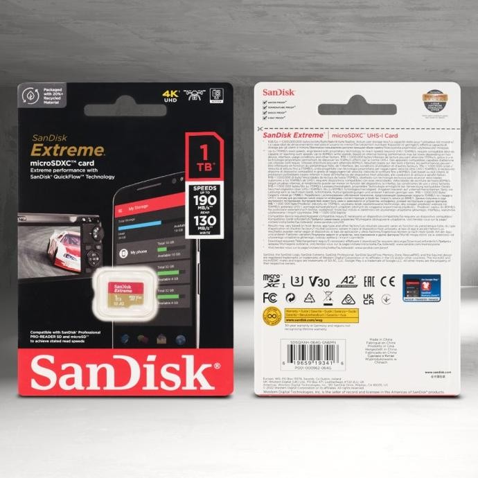 NEW MICRO SD 1TB SanDisk Extreme microSDXC V30 A2 U3 1TB-SDSQXAV-1T00