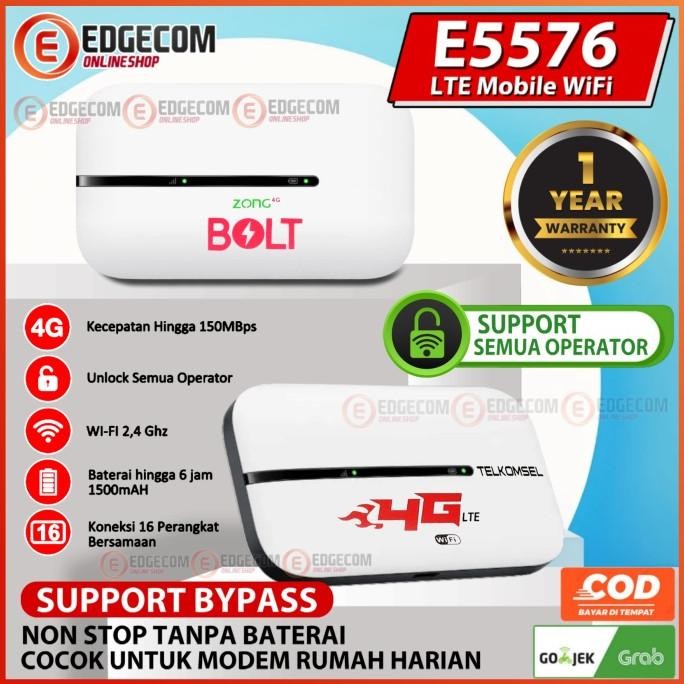 TERMURAH - Mifi Modem Wifi E5576 4G LTE Unlock All Operator Support BYPASS