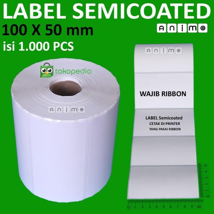

ready LABEL SEMICOATED - LABEL BARCODE 100 X 50 ISI 1000 PCS murah