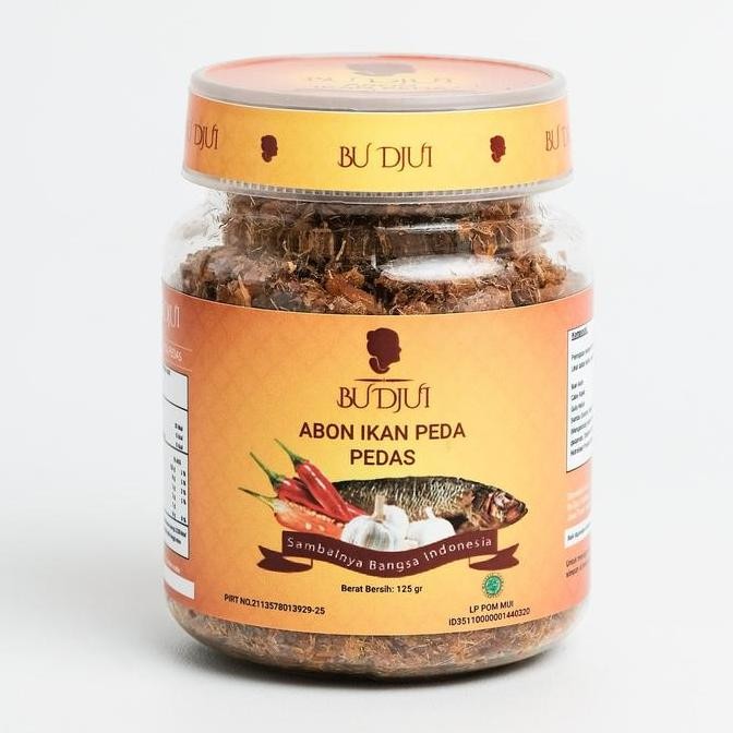 

SAMBAL BU DJUI Abon Ikan Asin Peda Pedas 125 GRAM Abon Taburan Food