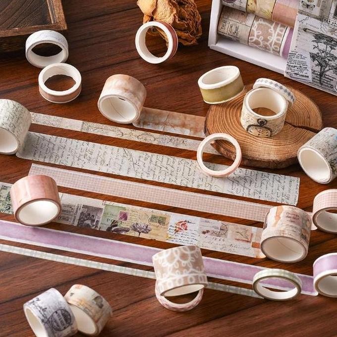 

ready [MILOLI] 20 Rolls WASHI TAPE BOX COLOURFUL AESTHETIC Washi Tape Decor Jurnal Dekor Masking Tape Scrapbook - A0039 murah