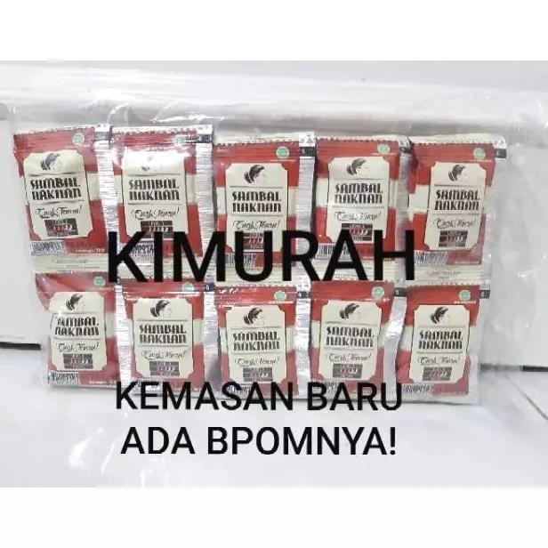

PROMO DISKON 50 SACHET SAMBAL BAWANG NAKNAN PEDAS E NAK TE NAN