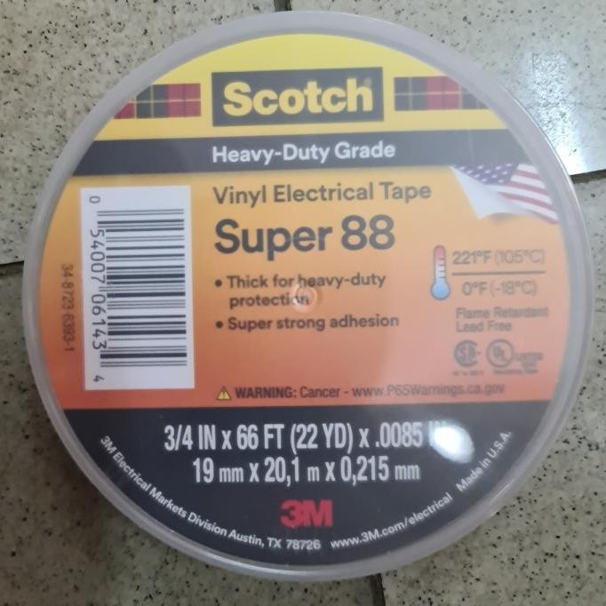 ready 3M Scotch Super 88 Vinyl Tape Hitam murah