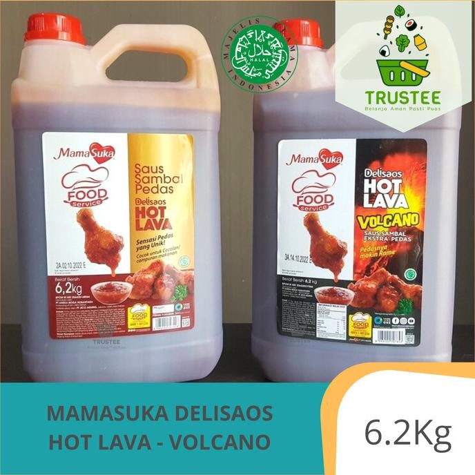 

HOT LAVA / Volcano Mamasuka Delisaos 6.2 KG Saus Sambal Pedas