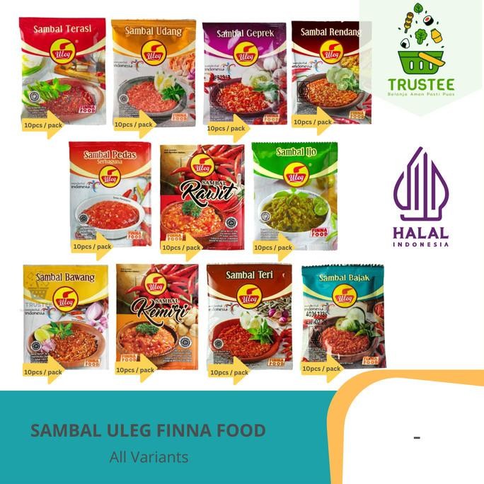

Finna Sambel Uleg Terasi Teri Udang Bawang Rawit Kemiri Ijo RENCENG