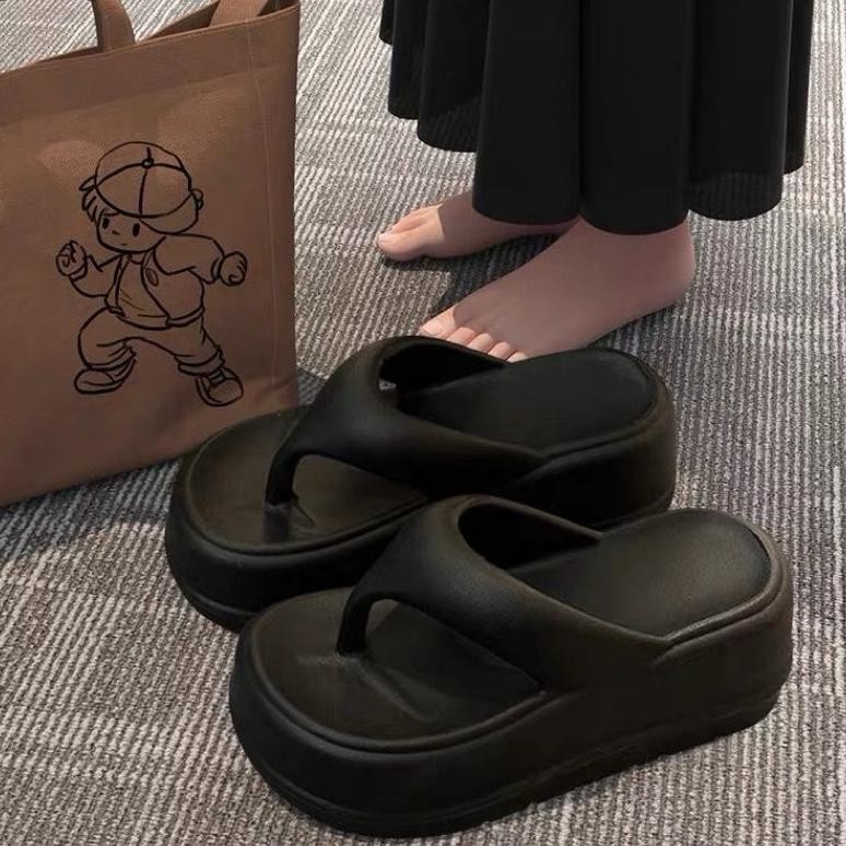 Sen 9333W Sandal Jepit Hak Tinggi Sandal Karet Wanita Wedges | Sandal Jepit Wanita Sandal Jepit Hak 