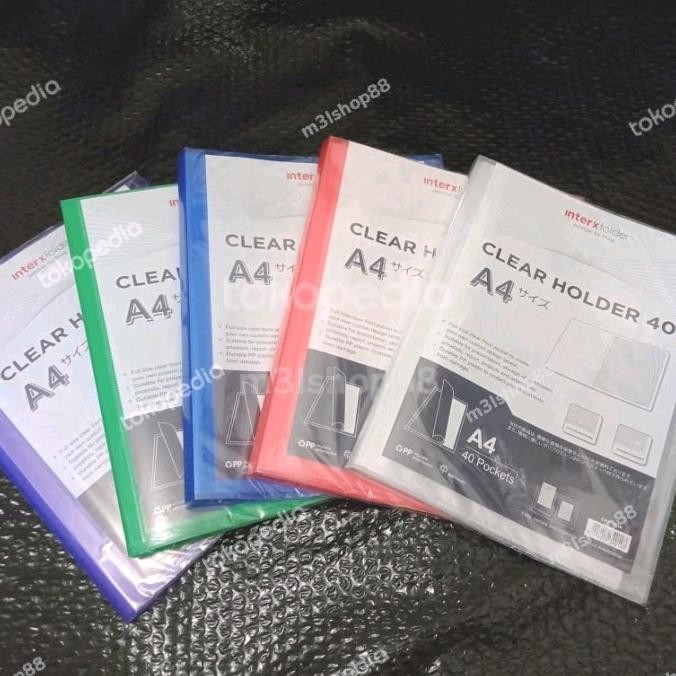 

tyS Clear holder/dokumen keeper/display book A4 inter x folder 40 lembar