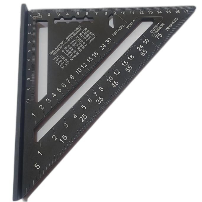 

tyS Speed Square 7" Black Pengaris Siku Segitiga