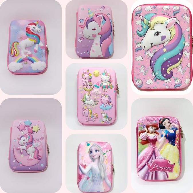

tyS Tempat Pensil Anak Karakter LOL Unicorn Pony Kotak Pensil Pencil Case
