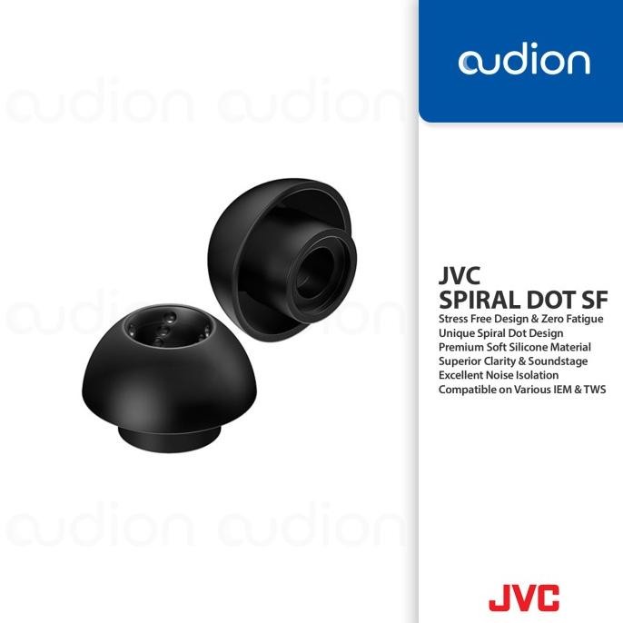 JVC Spiral Dot SF Stress Free EP-FX11 Comfort Lightweight Soft Eartips