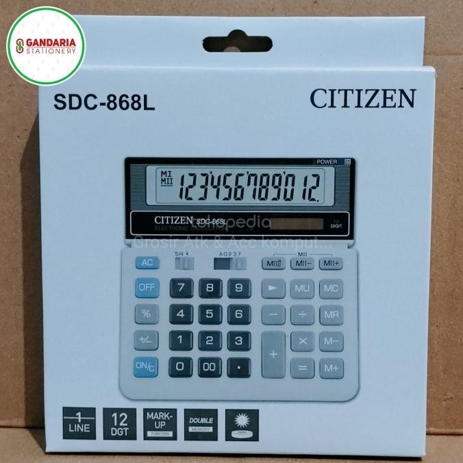 

tyS ORIGINAL Citizen Calculator SDC-868L - Kalkulator Desktop Meja Kantor