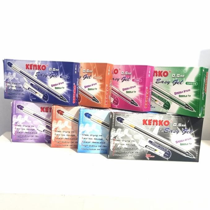 

tyS KENKO Pulpen Easy Gel 0.5 (Pak isi 12) - Pen Tinta 0,5 - Lancip Tajam