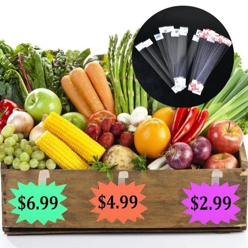 

Premium [100Pcs] Wobbler Promosi Toko Mika Display Kartu Promo Mika Label Harga Rak Toko/Promotion Tag Display Tape High Quality