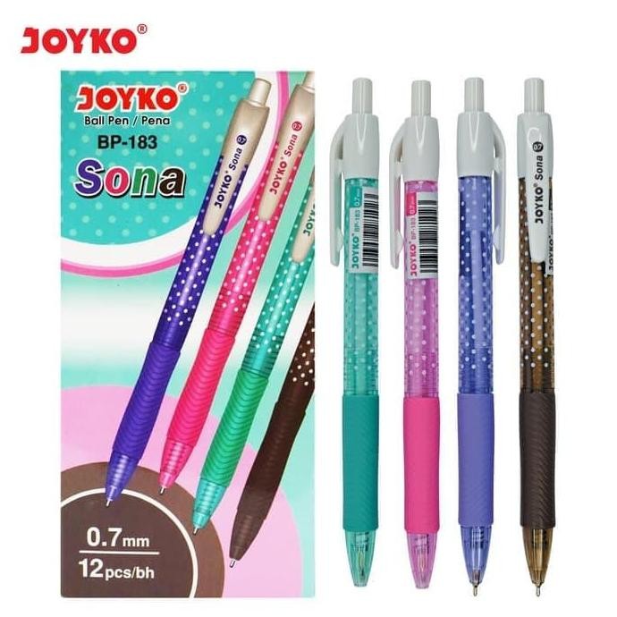 

tyS Ball Pen Pulpen Pena Joyko BP-183 Sona 0.7 mm 1 Box 12 Pcs