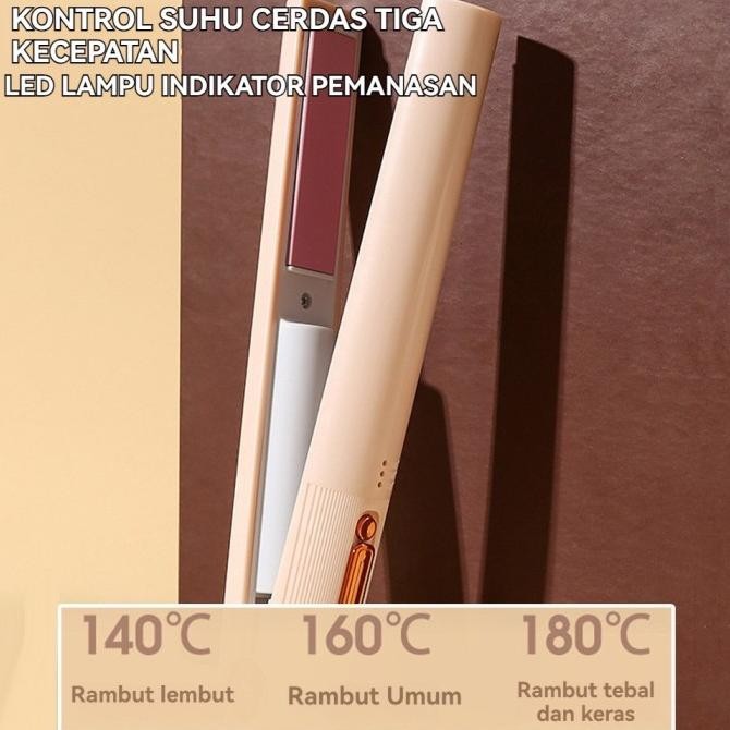 TERMURAH - Catokan Wireless Portable Tanpa Kabel Cordless Catok Rambut Multifungsi Catok Lurus Dan c