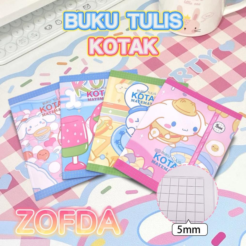 

Premium [Zofda] Notebook Grid Aesthetic Buku Diary 38 Lembar Buku Tulis 5Mm Grid Jurnal Buku Catatan Stiker Buku Tulis Aesthetic Sekolah Anak 5/10Pcs High Quality