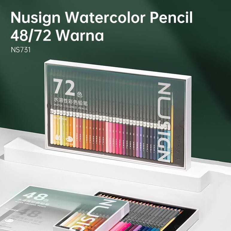 

baru !!! Nusign Watercolor Pencil / Pensil Warna 48 72 Warna Gratis Kuas NS731