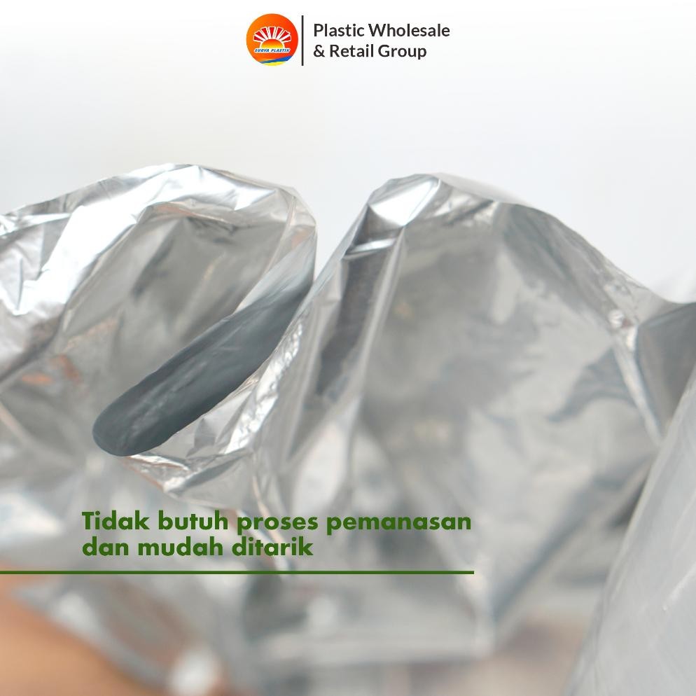 Plastik Mulsa Perak 1 Roll 8 Kg Mulsa Grenjeng Lebar 90 Cm Stock