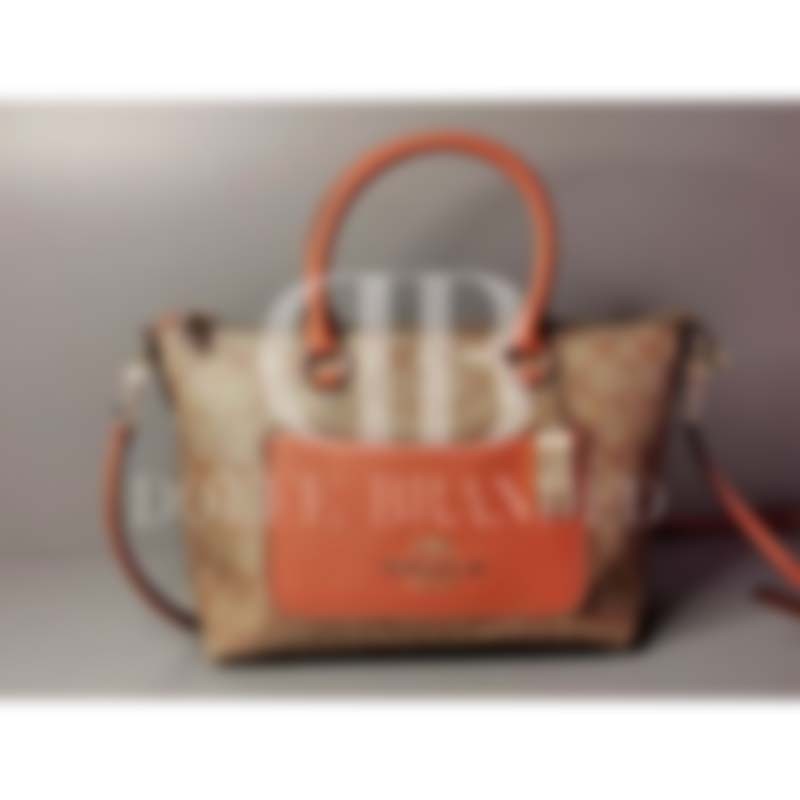 MINI EMMA SATEL IN SIGNATURE CANVAS COLORBLOCK (F34281)