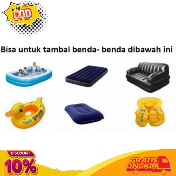 

Promo Lem Penambal Kolam Renang Kasur Angin Perahu Karet Merek Random