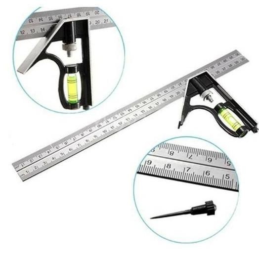 

[TECHNICALSTUFF] - Taffware Mistar Penggaris Siku Tukang Multifungsi - ZEAST - Black