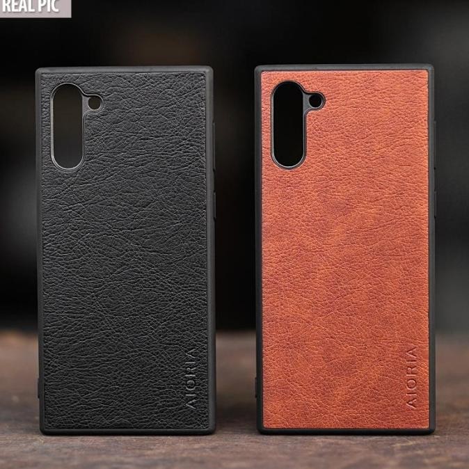 Case Samsung Galaxy Note 9 10 Plus AIORIA Leather Hybrid Soft Casing