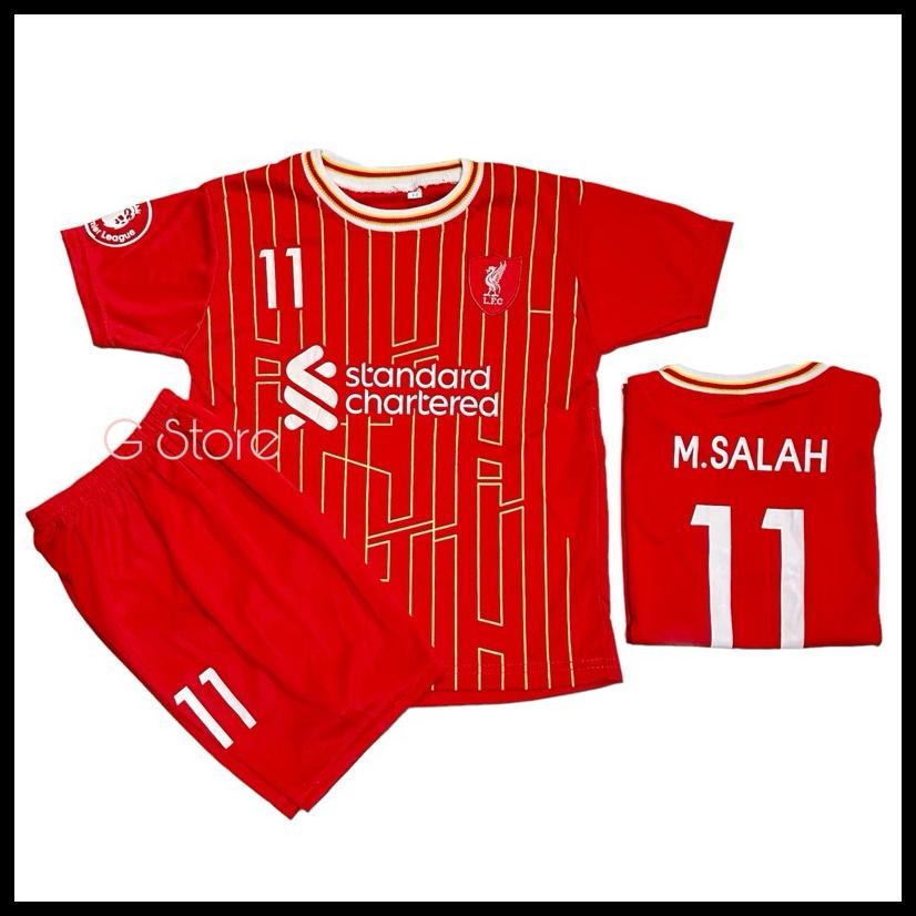 / SETELAN BAJU M SALAH TERBARU / JERSEY BOLA LIVERPOOL / SET KAOS UNISEKS TEBARU / BAJU CELANA SET