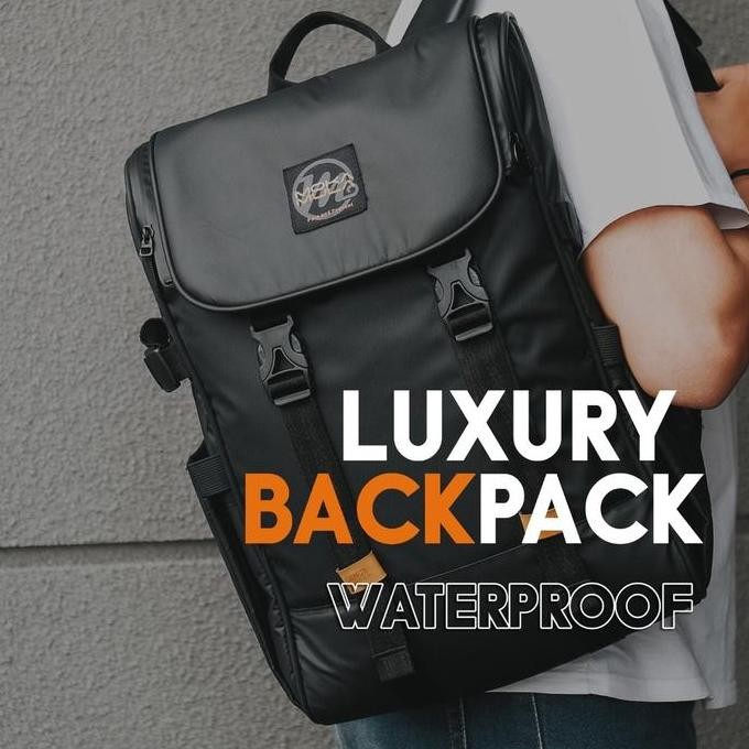 Mokamula Genus Pro 2 | Tas Ransel Pria Wanita Waterproof | Backpack Anti Air Fit In Laptop 15,6 Inch