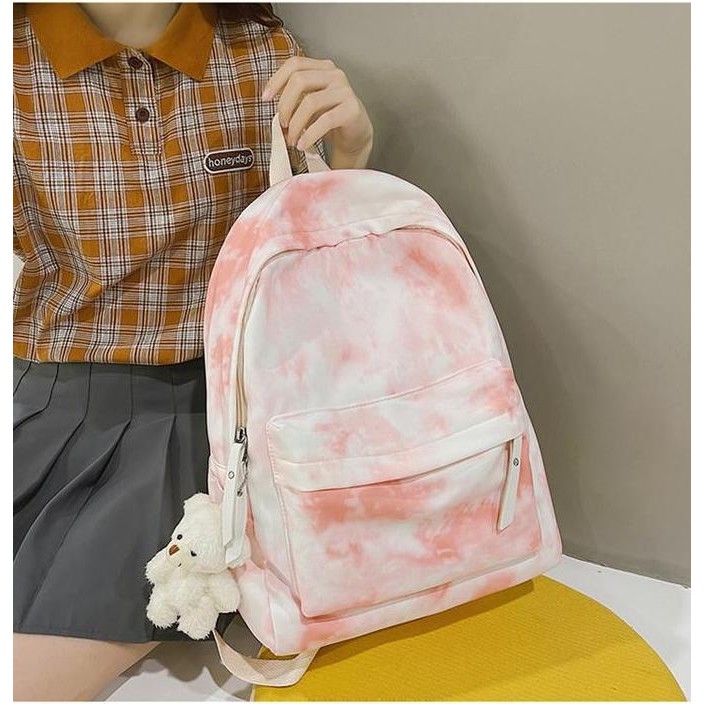 Tas Gendong Ransel Multifungsi Motif Gradasi Kuliah Kerja Sekolah Perempuan Wanita Pria Anak Cewek C