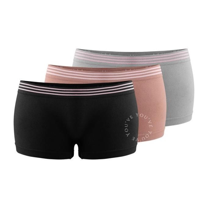 Murah Youve 3pcs Celana Dalam Boxer Wanita Korset Boyshort Cd 300086 Non COD