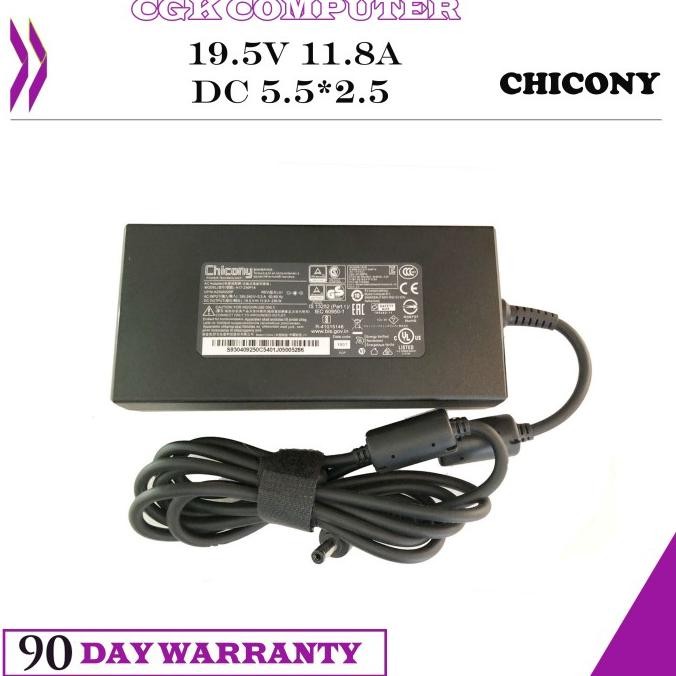 Adaptor Charger For Chicony 19.5V 11.8A 230W Dc 5.5*2.5Mm New Stok