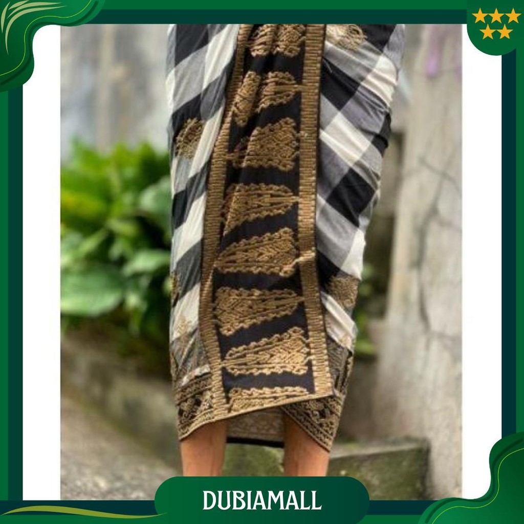 Saput Poleng Endek Bordir || Saput Poleng Khas Bali || Saput Pria Promo
