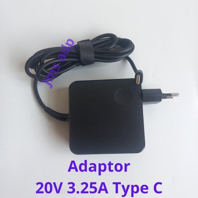 Charger Adaptor Leno Thinkbook 15 G2 Gen2 20V 3.25A Type C New Stok