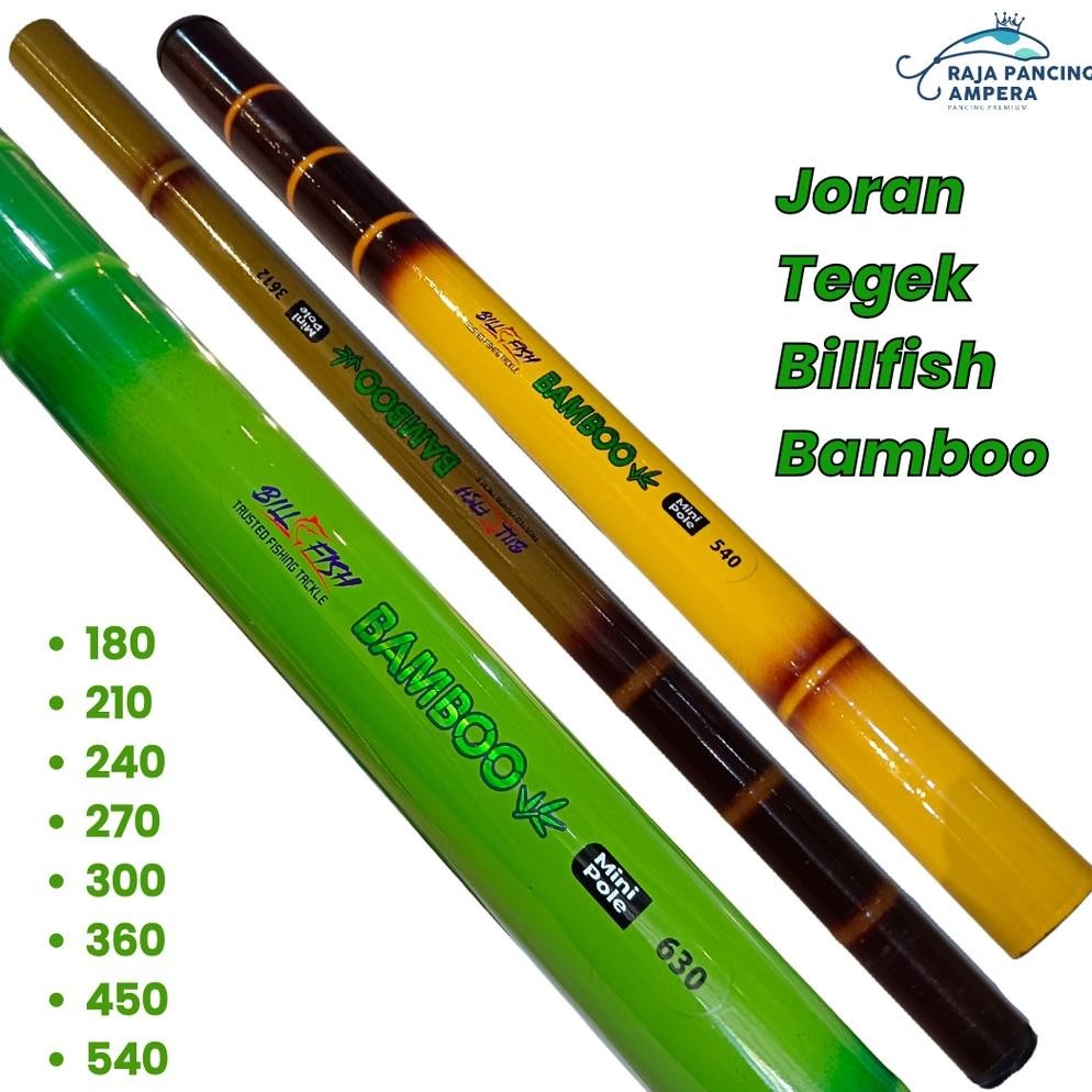 Joran Tegek Bamboo Ruas Pendek | Stik pancing lentur untuk mancing ikan sepat betok wader
