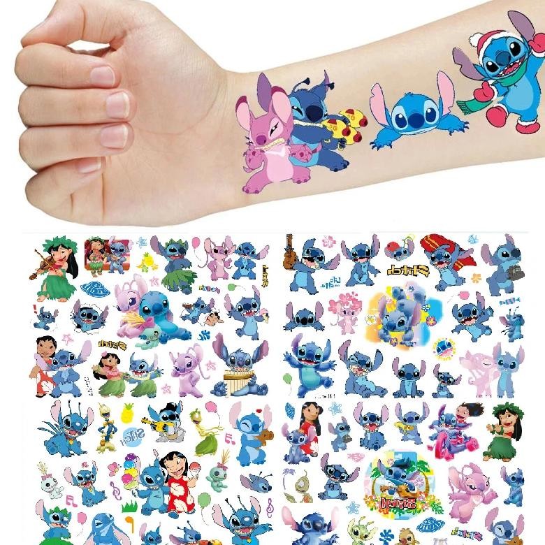 

Disney Anime Lilo & Stitch Tattoo Stickers Kawaii Stitch Diy Stickers Birthday Party Decoration Cartoon Children Toy Gifts