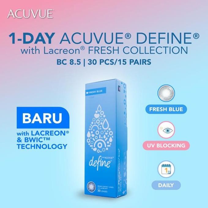 Sale Softlens Acuvue Define Fresh Blue (Daily)