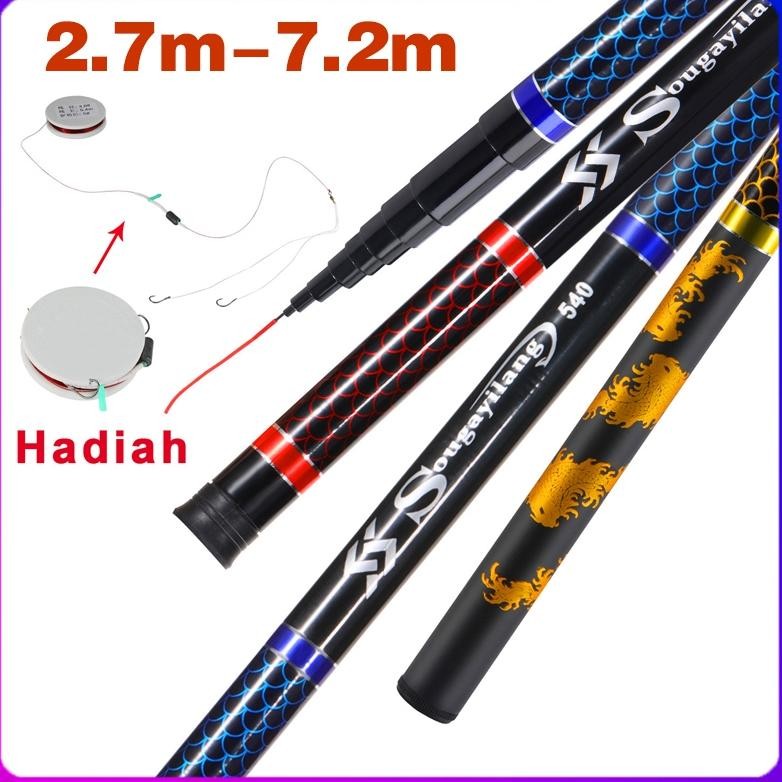 Promosi FebruariJoran pancing laut/joran teleskopik joran pancing fiber ultra ringan murah