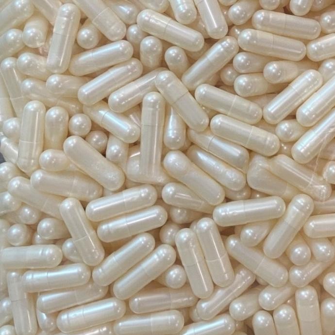 Kapsul Kosong Putih METALIK Ukuran 0 isi 1000 butir Cangkang Kapsul PS