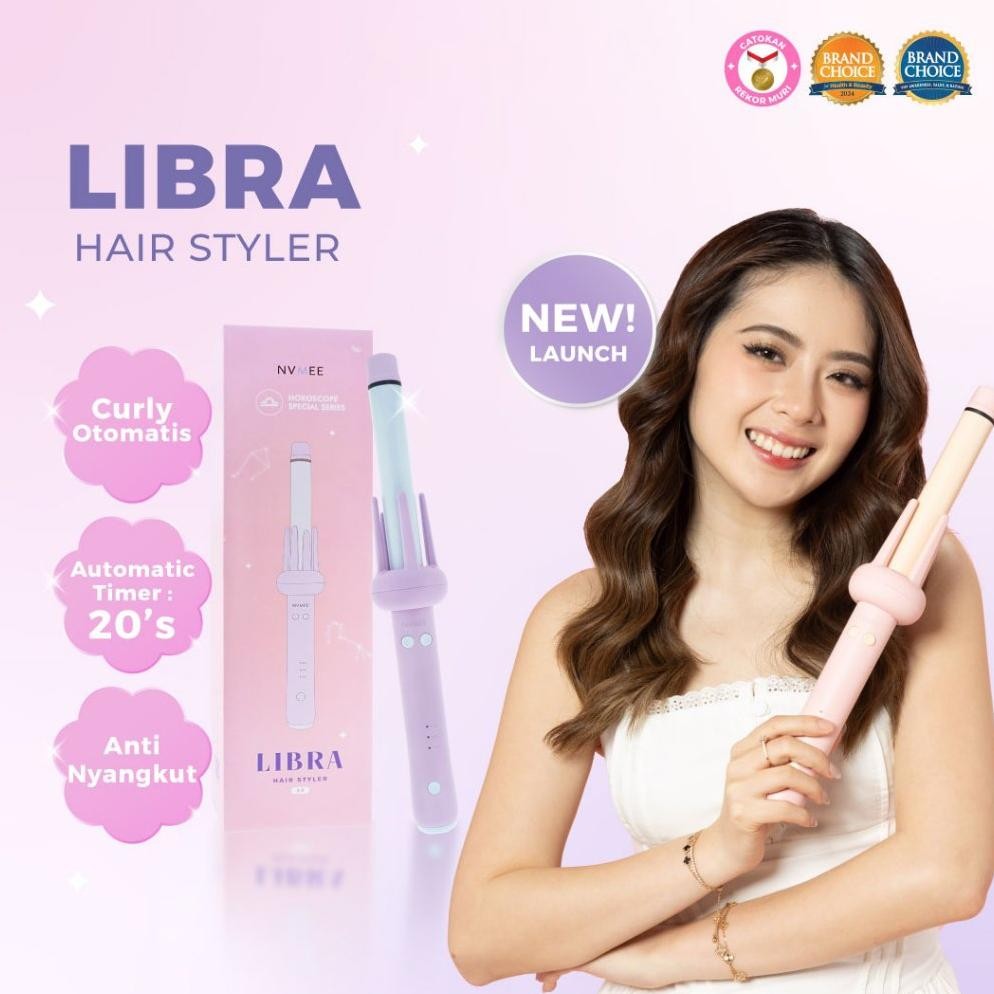 TERMURAH NVMEE - Catokan Keriting Otomatis Libra 2.0 Hair Styler / Catokan Curly Siap kirim