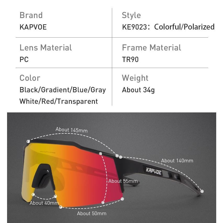 gd-12 sa-324 Kacamata Sepeda Kapvoe KE9023 4 Lensa Sunglasses Polarized Lens Kaca Mata Anti Uv Olahr