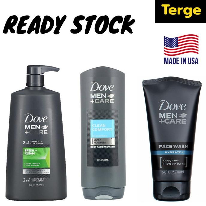 NEW IMPORT USA Dove Men Care Shampoo Conditioner Body Face Wash