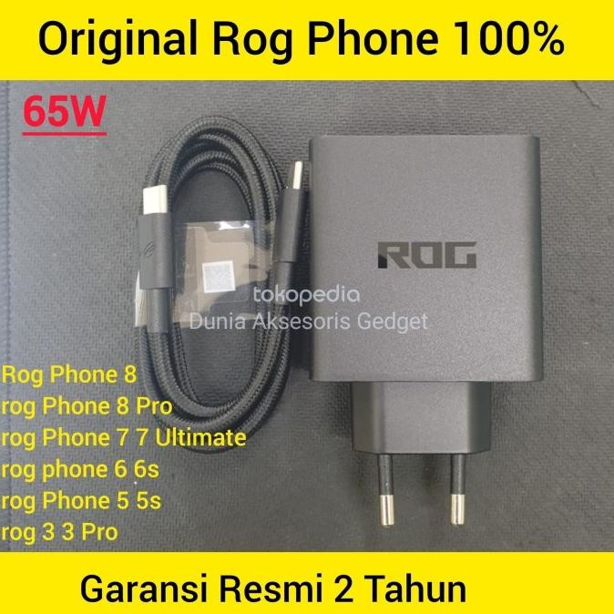 Asus Charger 65W Rog Phone 2 3 5 6 Hyper Charger Original 100% New Stok
