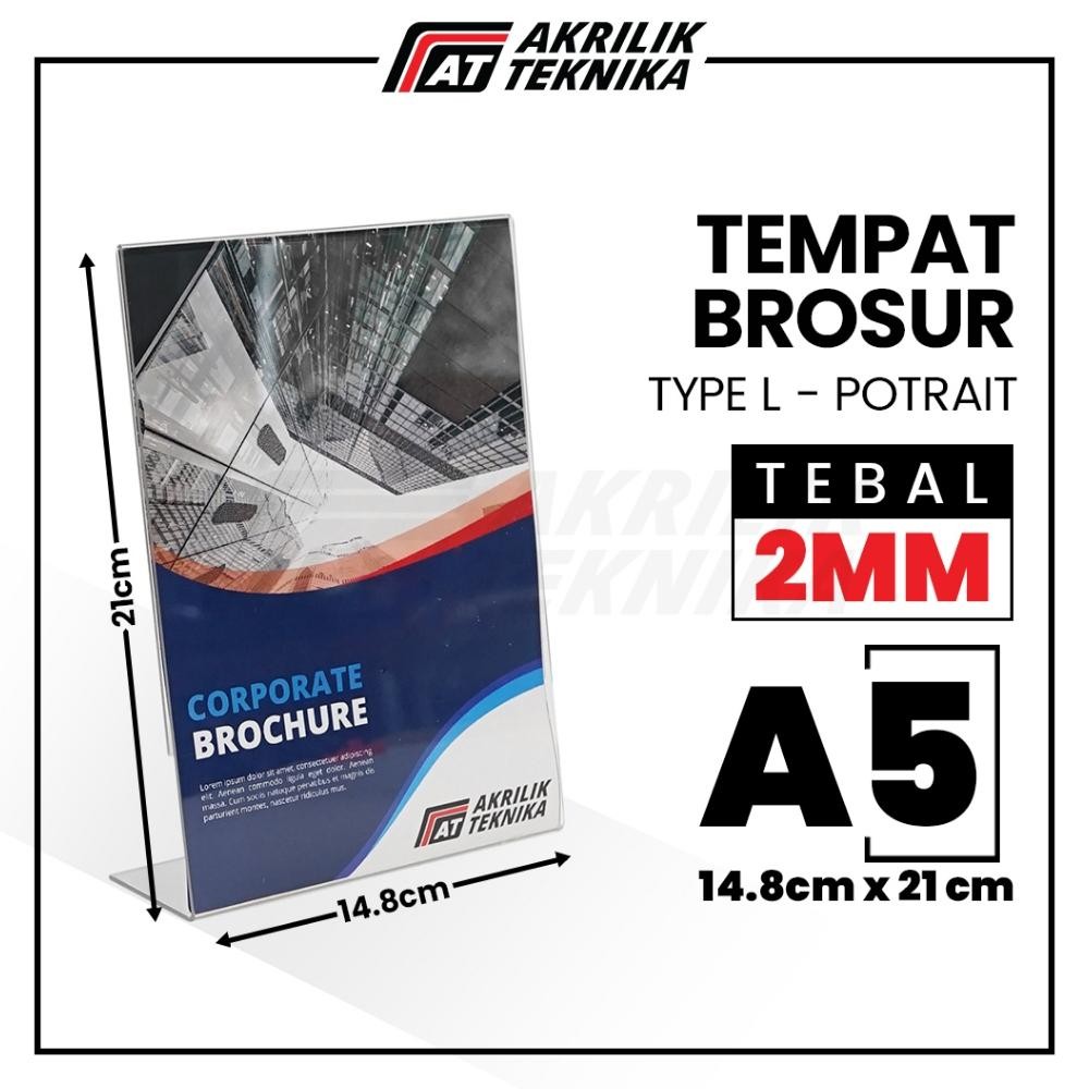 

redi Tempat Brosur A5 2mm / Akrilik Tent Card Portrait / Acrylic Qris Barcode - Tipe L