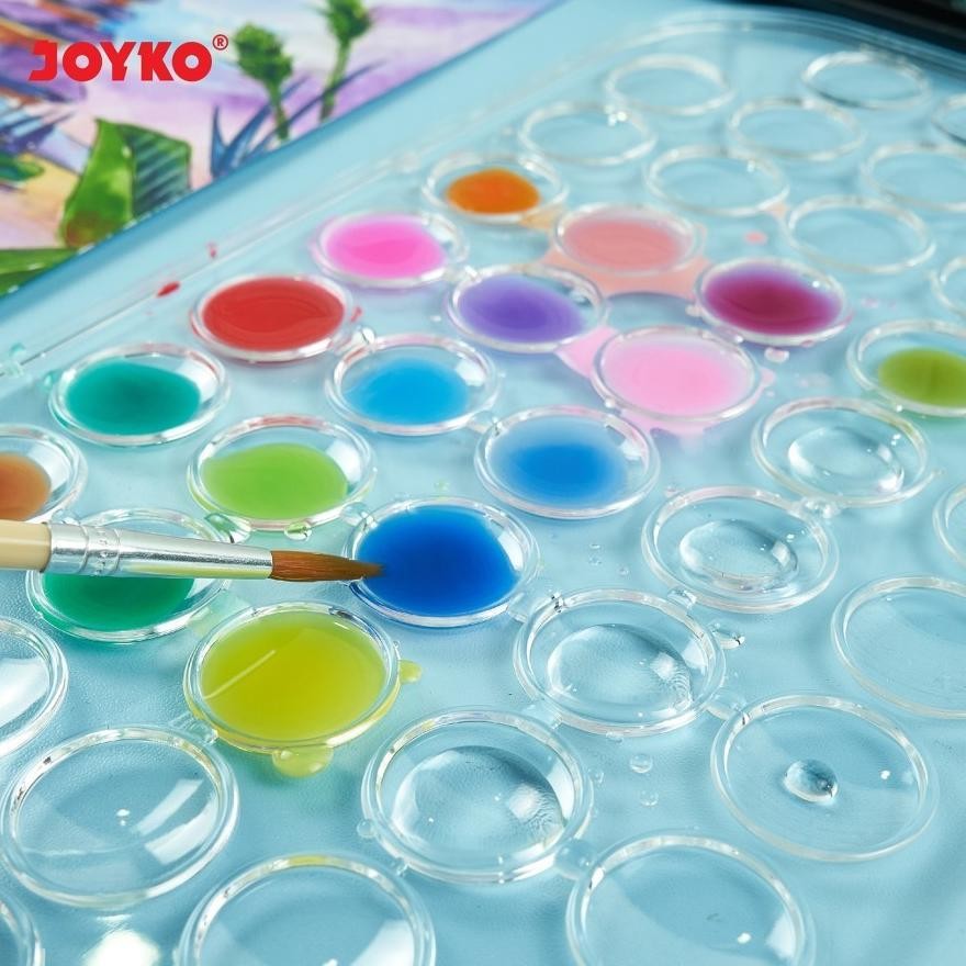 

QV21 ad-77 JOYKO WATERCOLOR SET WC-3 CAT AIR PADAT WARNA LUKIS MEWARNAI + KUAS Viral Berkualitas
