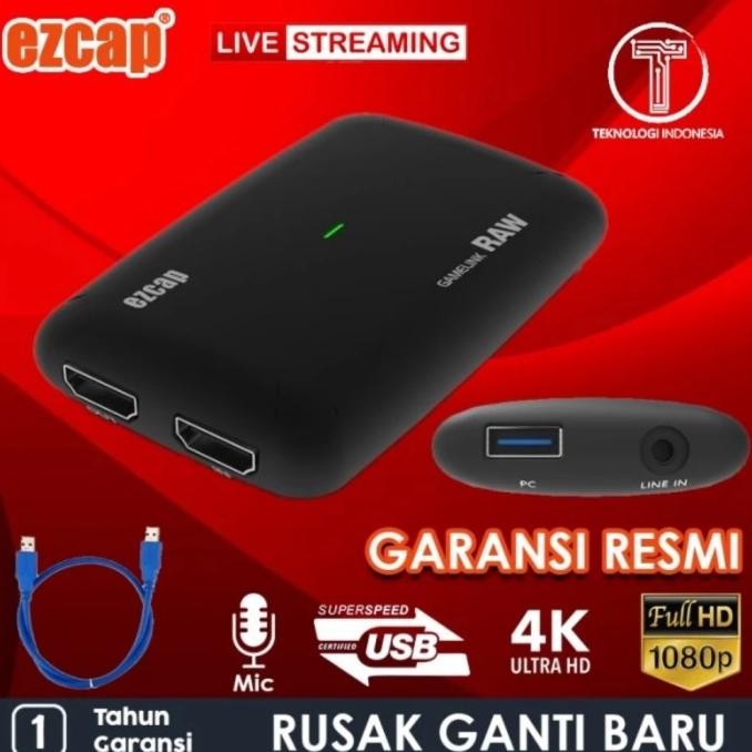 Ezcap 321 Gamelink Raw 4K Hdmi Capture Game Live Streaming Ezcap321 New Stok